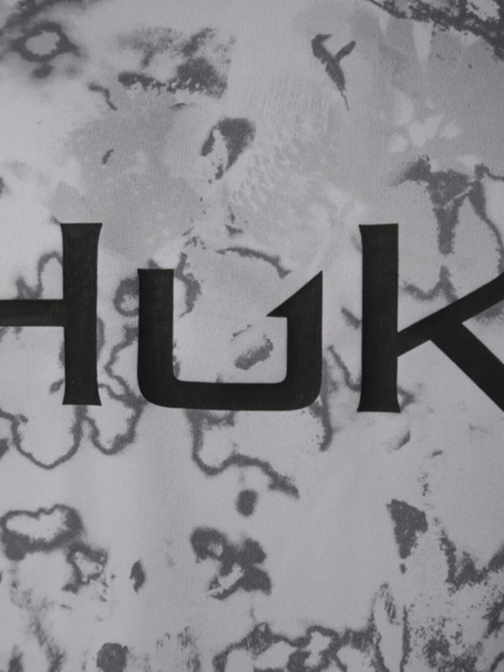 Huk Performance Fishing White-Gray Camo LS Tee (M) WOW! 😎 🐟